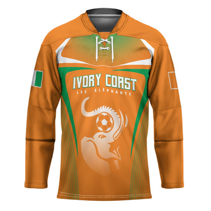 Custom Ivory Coast Football 2026 Hockey Jersey Go Les Elephants