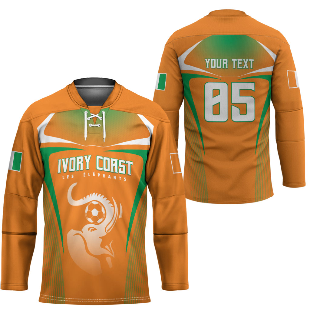 Custom Ivory Coast Football 2026 Hockey Jersey Go Les Elephants