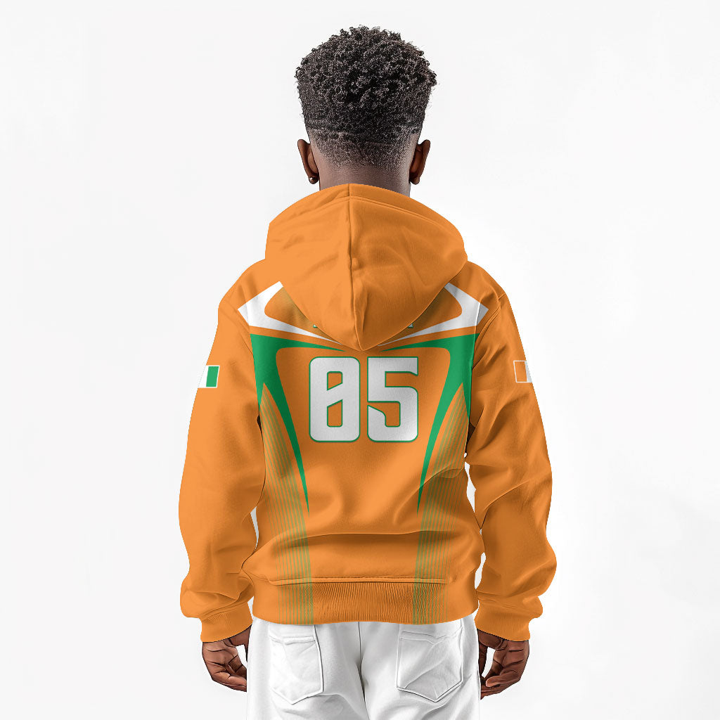 Custom Ivory Coast Football 2026 Kid Hoodie Go Les Elephants