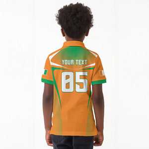 Custom Ivory Coast Football 2026 Kid Polo Shirt Go Les Elephants