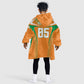 Custom Ivory Coast Football 2026 Kid Wearable Blanket Hoodie Go Les Elephants