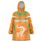 Custom Ivory Coast Football 2026 Kid Wearable Blanket Hoodie Go Les Elephants
