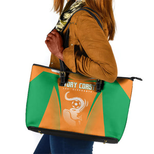 Ivory Coast Football 2026 Leather Tote Bag Go Les Elephants