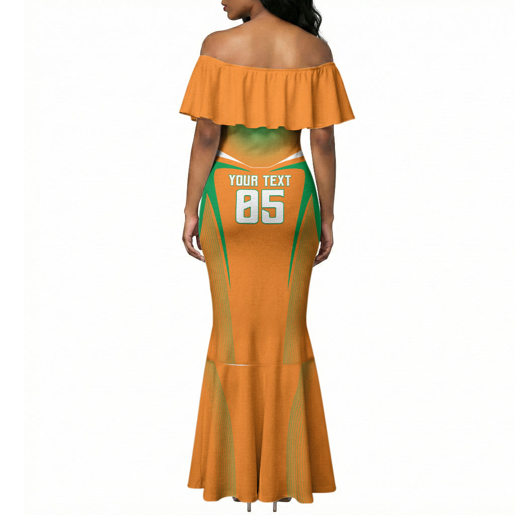 Custom Ivory Coast Football 2026 Mermaid Dress Go Les Elephants