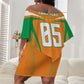 Custom Ivory Coast Football 2026 Off Shoulder Short Dress Go Les Elephants