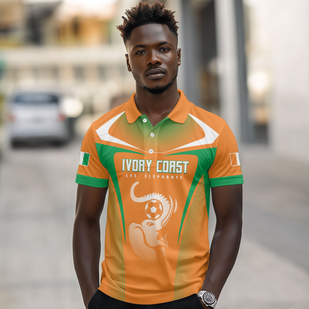 Custom Ivory Coast Football 2026 Polo Shirt Go Les Elephants