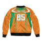 Custom Ivory Coast Football 2026 Sleeve Zip Bomber Jacket Go Les Elephants