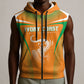 Custom Ivory Coast Football 2026 Sleeveless Zip Hoodie Go Les Elephants
