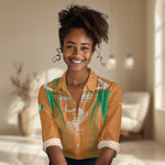 Custom Ivory Coast Football 2026 Women Casual Shirt Go Les Elephants