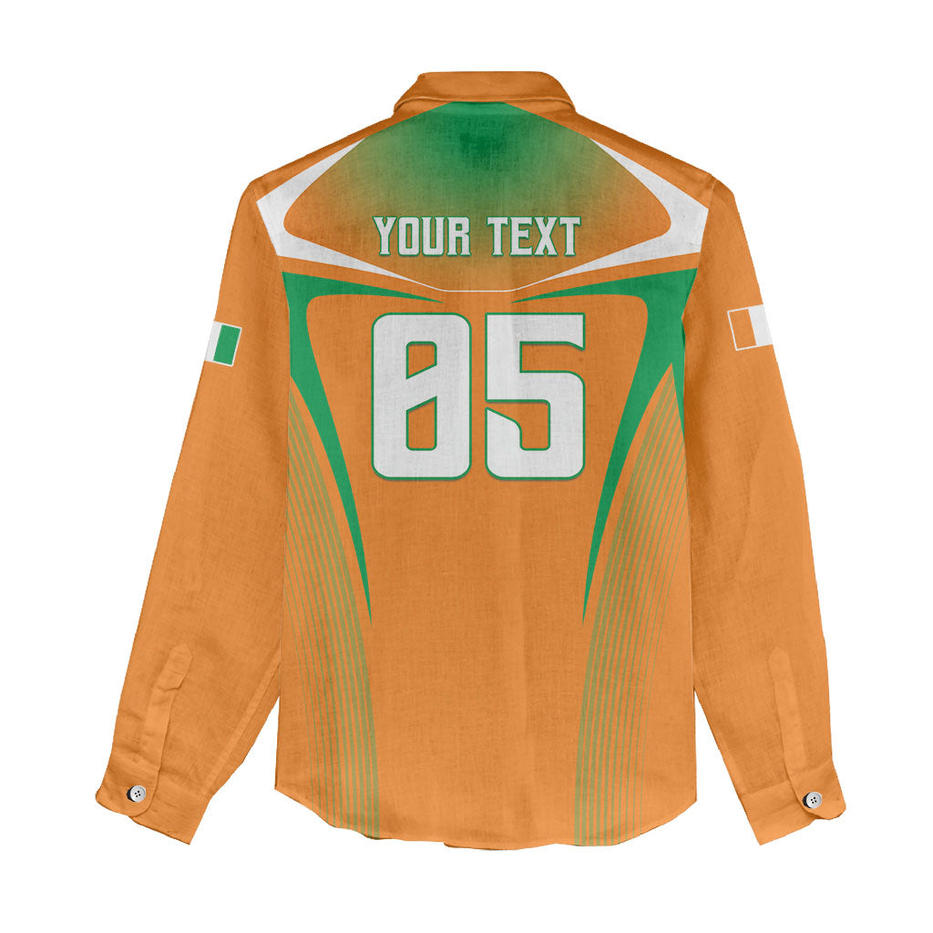 Custom Ivory Coast Football 2026 Women Casual Shirt Go Les Elephants