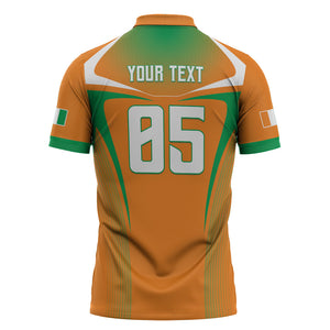 Custom Ivory Coast Football 2026 Zipper Polo Shirt Go Les Elephants