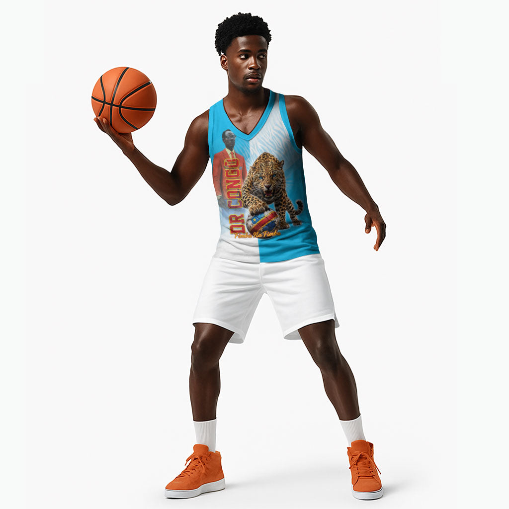 Custom DR Congo Football 2026 Basketball Jersey Fimbu Na Fimbu