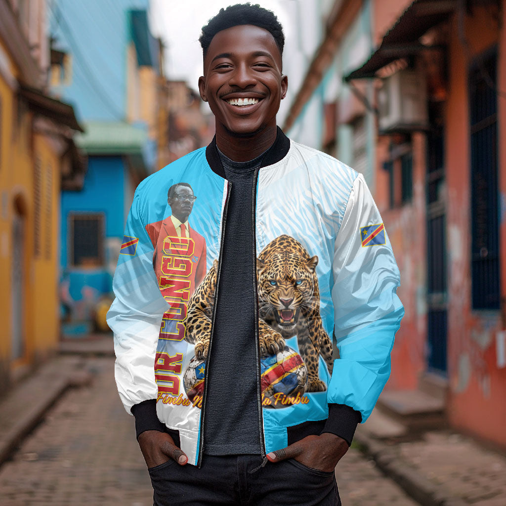Custom DR Congo Football 2026 Bomber Jacket Fimbu Na Fimbu