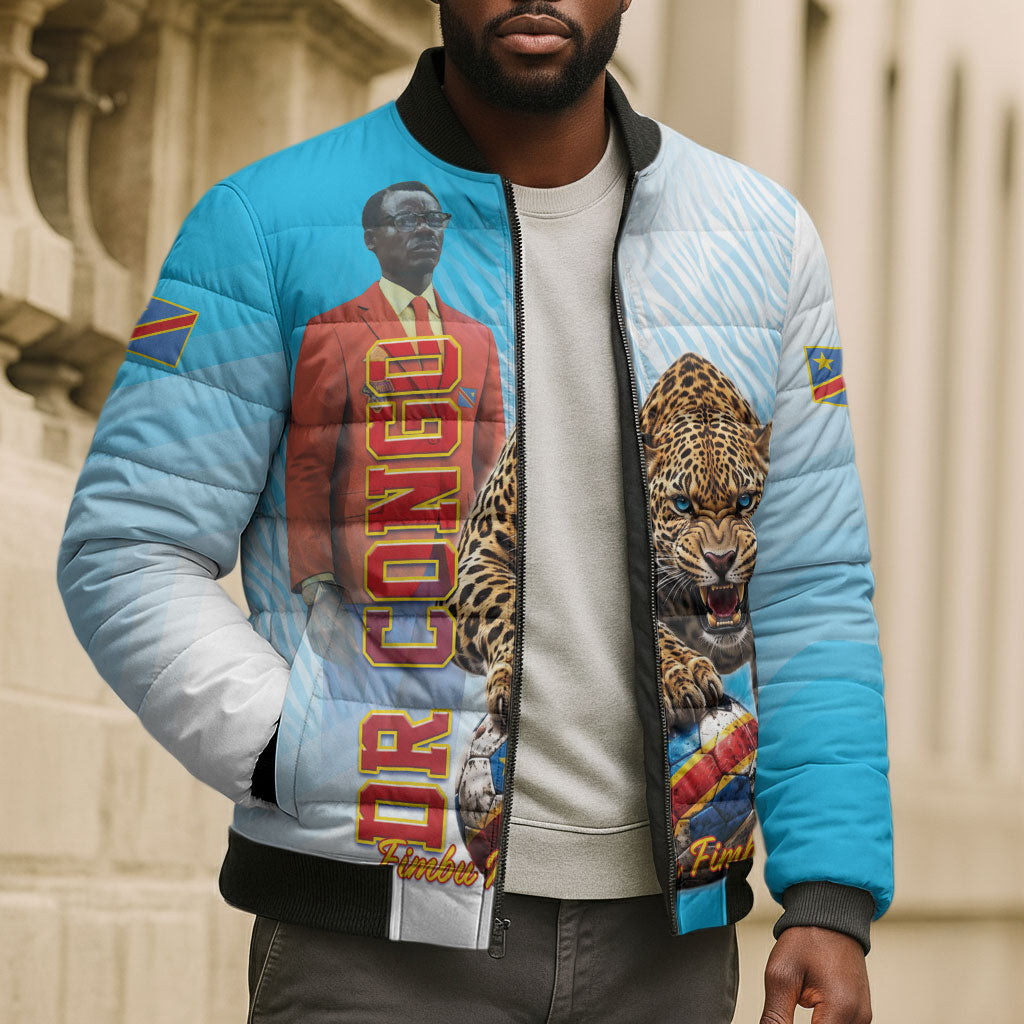 Custom DR Congo Football 2026 Bomber Puffer Jacket Fimbu Na Fimbu