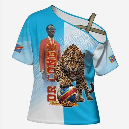 Custom DR Congo Football 2026 Cross Shoulder Shirt Fimbu Na Fimbu