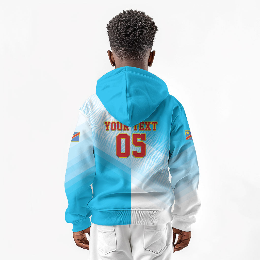 Custom DR Congo Football 2026 Kid Hoodie Fimbu Na Fimbu