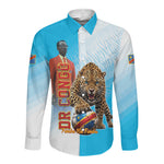 Custom DR Congo Football 2026 Long Sleeve Button Shirt Fimbu Na Fimbu