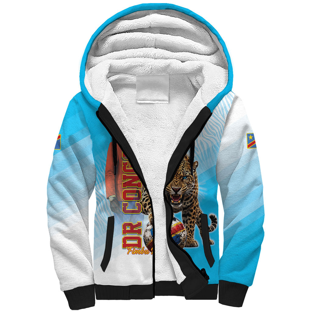 Custom DR Congo Football 2026 Sherpa Hoodie Fimbu Na Fimbu