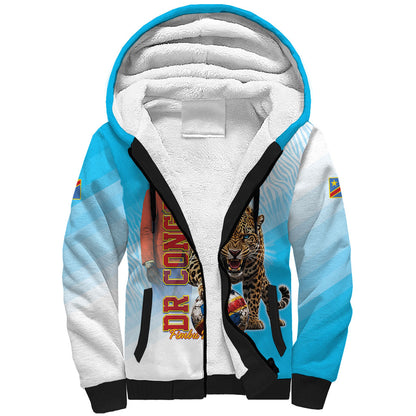 Custom DR Congo Football 2026 Sherpa Hoodie Fimbu Na Fimbu