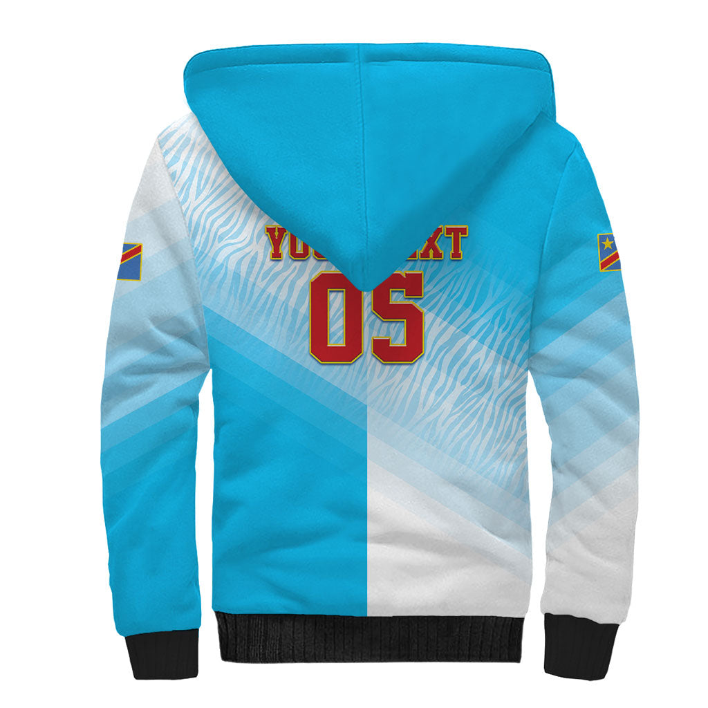 Custom DR Congo Football 2026 Sherpa Hoodie Fimbu Na Fimbu