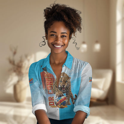 Custom DR Congo Football 2026 Women Casual Shirt Fimbu Na Fimbu