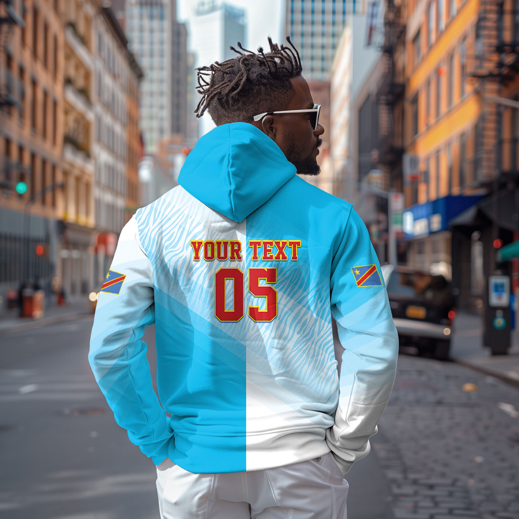 Custom DR Congo Football 2026 Zip Hoodie Fimbu Na Fimbu