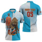 Custom DR Congo Football 2026 Zipper Polo Shirt Fimbu Na Fimbu