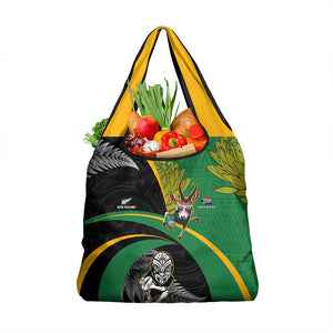 New Zealand And South Africa Rugby Grocery Bag 2023 Springboks Combine All Black Silver Fern
