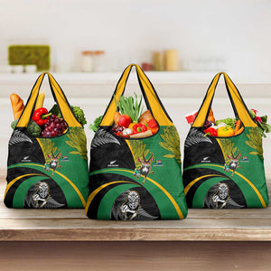 New Zealand And South Africa Rugby Grocery Bag 2023 Springboks Combine All Black Silver Fern