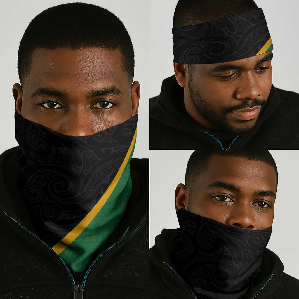 New Zealand And South Africa Rugby Neck Gaiter 2023 Springboks Combine All Black Silver Fern - African Pride