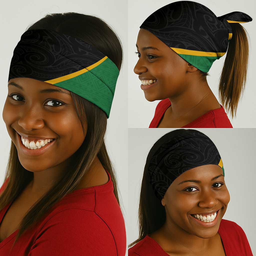 New Zealand And South Africa Rugby Neck Gaiter 2023 Springboks Combine All Black Silver Fern - African Pride
