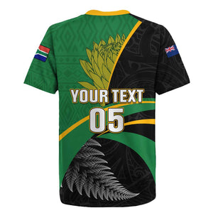 Custom New Zealand And South Africa Rugby Rugby Jersey 2023 Springboks Combine All Black Silver Fern