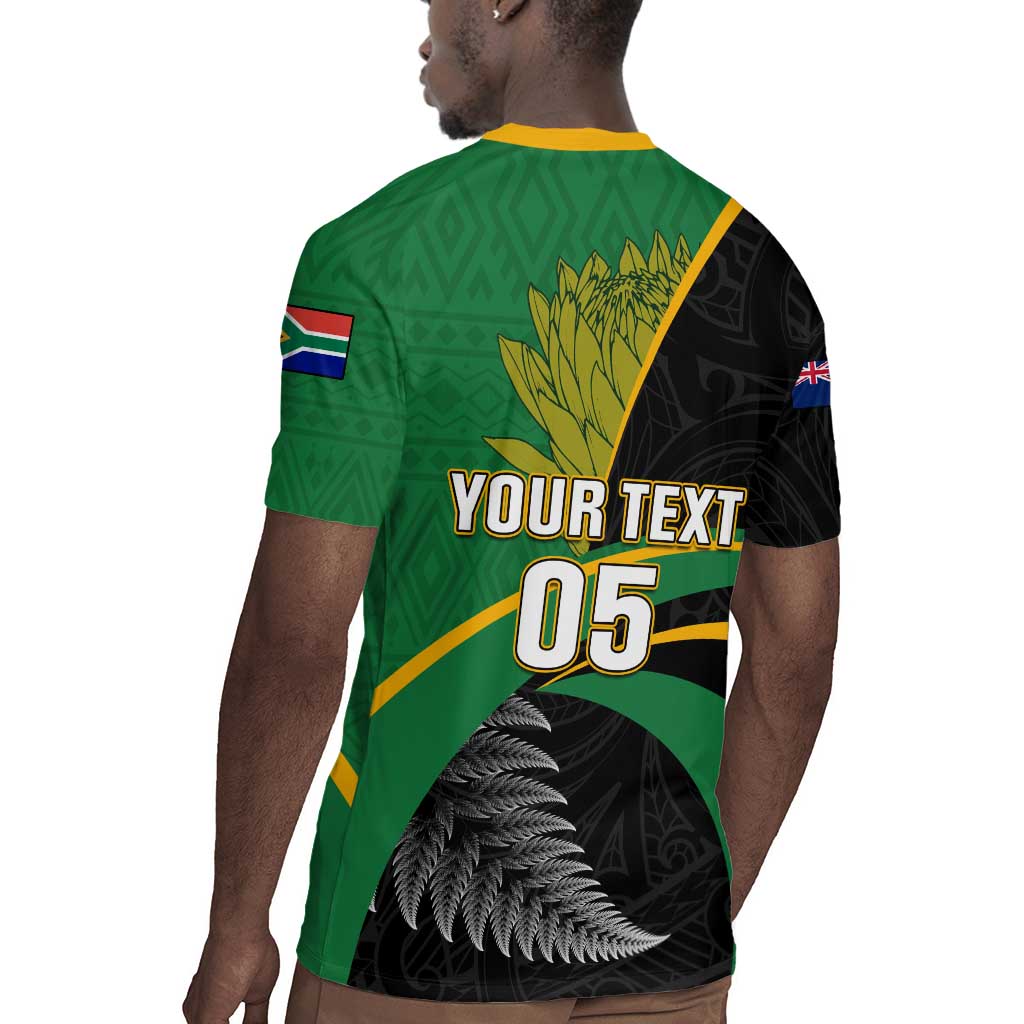 Custom New Zealand And South Africa Rugby Rugby Jersey 2023 Springboks Combine All Black Silver Fern