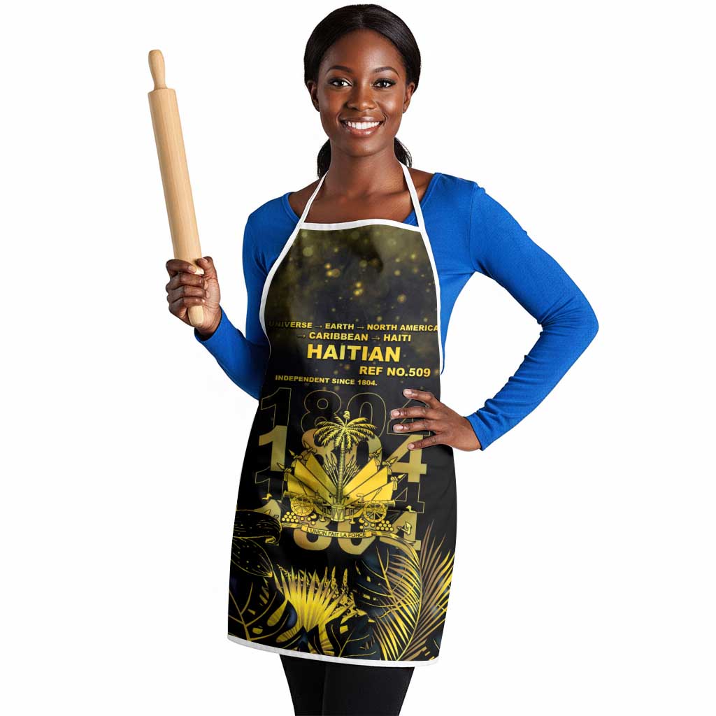 Haiti 1804 Apron Gold Tropical Leaves And Coat Of Arms