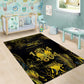 Haiti 1804 Area Rug Gold Tropical Leaves And Coat Of Arms - African Pride