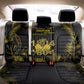 Haiti 1804 Back Car Seat Cover Gold Tropical Leaves And Coat Of Arms - African Pride