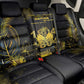 Haiti 1804 Back Car Seat Cover Gold Tropical Leaves And Coat Of Arms - African Pride
