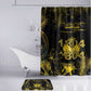 Haiti 1804 Bathroom Set Gold Tropical Leaves And Coat Of Arms