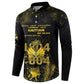 Haiti 1804 Button Sweatshirt Gold Tropical Leaves And Coat Of Arms