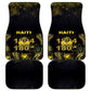 Haiti 1804 Car Mats Gold Tropical Leaves And Coat Of Arms - African Pride