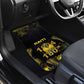 Haiti 1804 Car Mats Gold Tropical Leaves And Coat Of Arms - African Pride