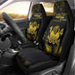 Haiti 1804 Car Seat Cover Gold Tropical Leaves And Coat Of Arms - African Pride