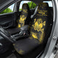 Haiti 1804 Car Seat Cover Gold Tropical Leaves And Coat Of Arms - African Pride