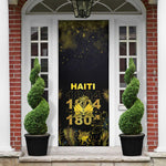 Haiti 1804 Door Cover Gold Tropical Leaves And Coat Of Arms