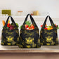 Haiti 1804 Grocery Bag Gold Tropical Leaves And Coat Of Arms - African Pride