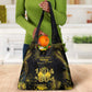 Haiti 1804 Grocery Bag Gold Tropical Leaves And Coat Of Arms - African Pride