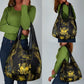 Haiti 1804 Grocery Bag Gold Tropical Leaves And Coat Of Arms - African Pride