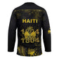 Haiti 1804 Hockey Jersey Gold Tropical Leaves And Coat Of Arms