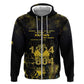 Haiti 1804 Hoodie Gold Tropical Leaves And Coat Of Arms - African Pride