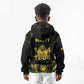 Haiti 1804 Kid Hoodie Gold Tropical Leaves And Coat Of Arms - African Pride